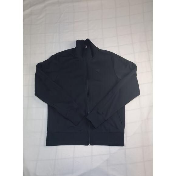 Nike Size M Golf Jacket Mens Black Standard Fit Hoodie Full Zip Long Sleeve Ca9 - Picture 1 of 8